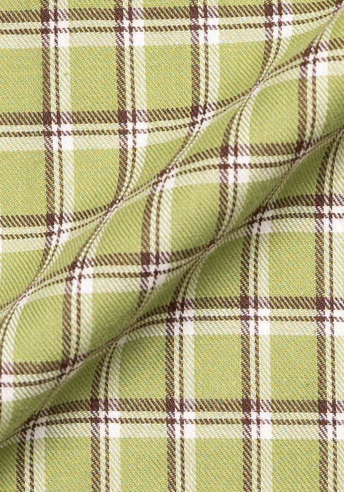 Soft Brushed Olive Green Tartan-1