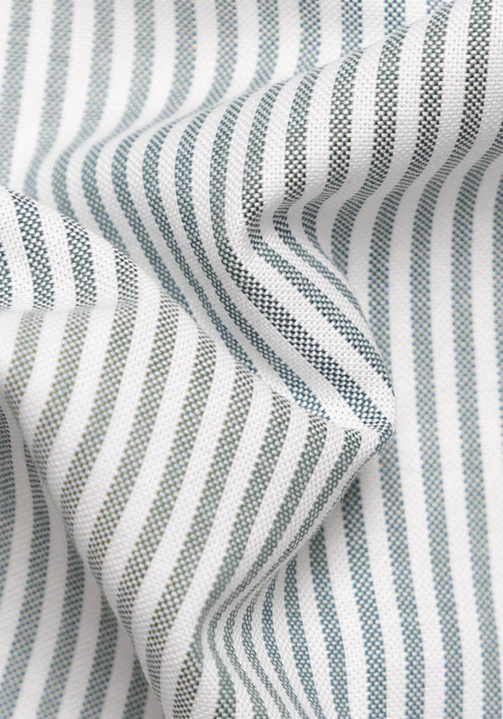 Soft Green Oxford Stripes-1