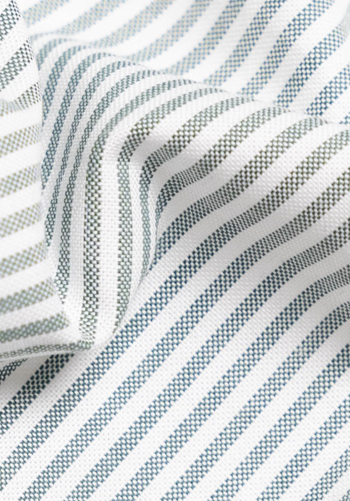 Soft Green Oxford Stripes-2