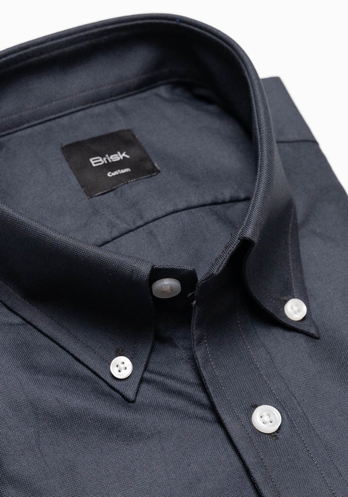 Super Crisp Charcoal Grey Oxford-Heavyweight Shirt-1