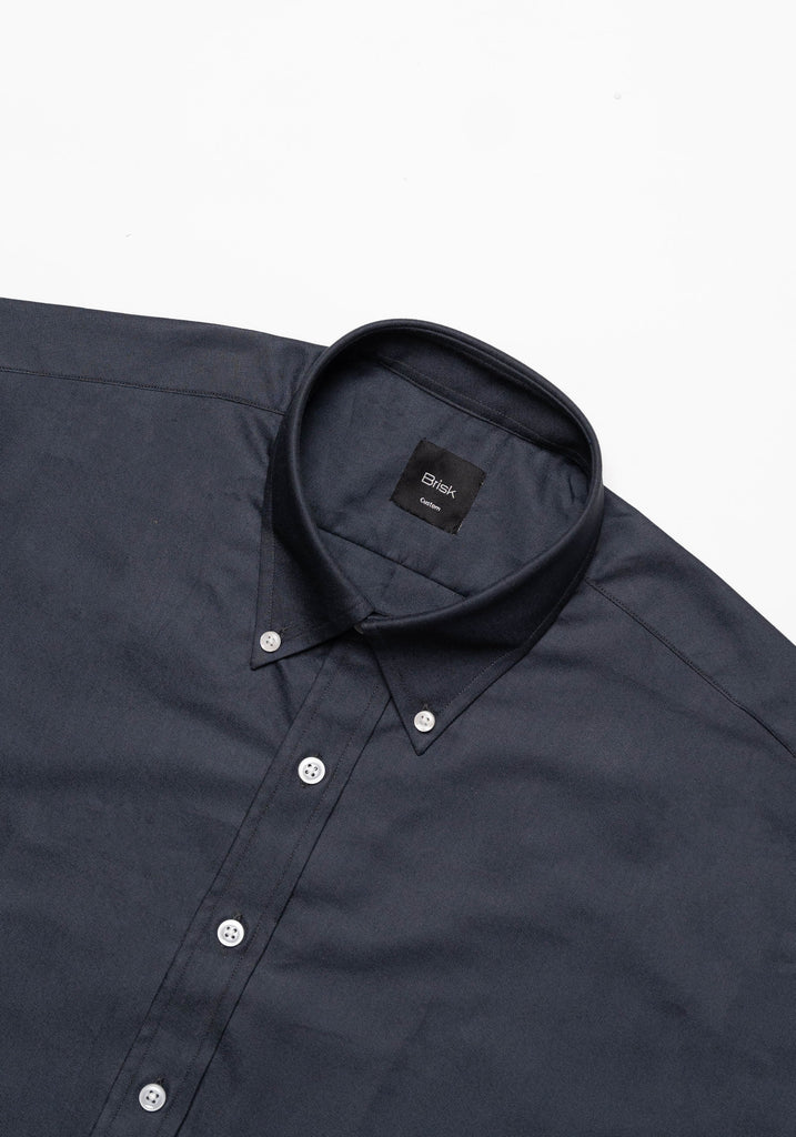 Super Crisp Charcoal Grey Oxford-Heavyweight Shirt-2