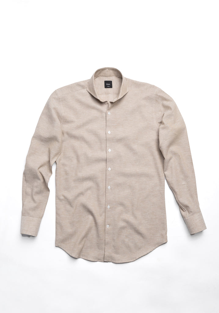 Tan Cotton-Linen Shirt