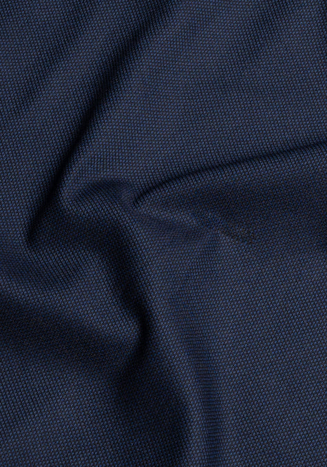 Water-Repellent Midnight Blue Structured Heavy-Weight Performance Stretch - Wrinkle-Free