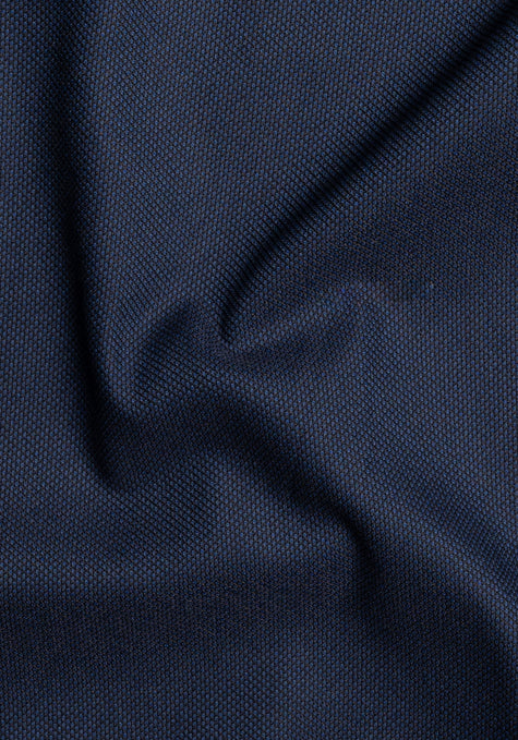 Water-Repellent Midnight Blue Structured Heavy-Weight Performance Stretch - Wrinkle-Free