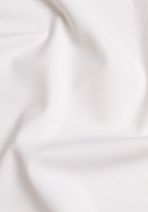 Water-Repellent Pearl White Structured - Four Way Performance Stretch - Wrinkle-Free