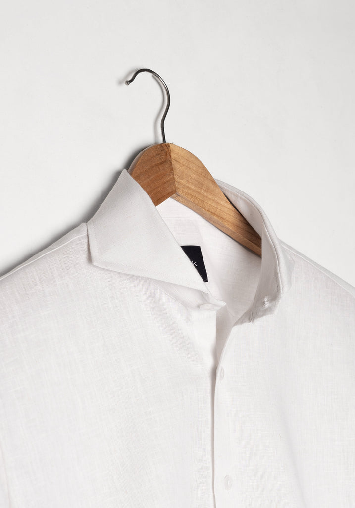White Cotton-Linen Shirt