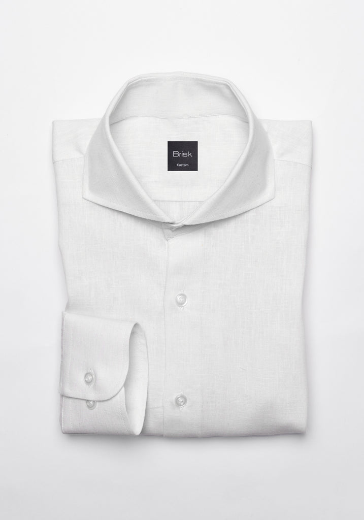 White Cotton-Linen Shirt