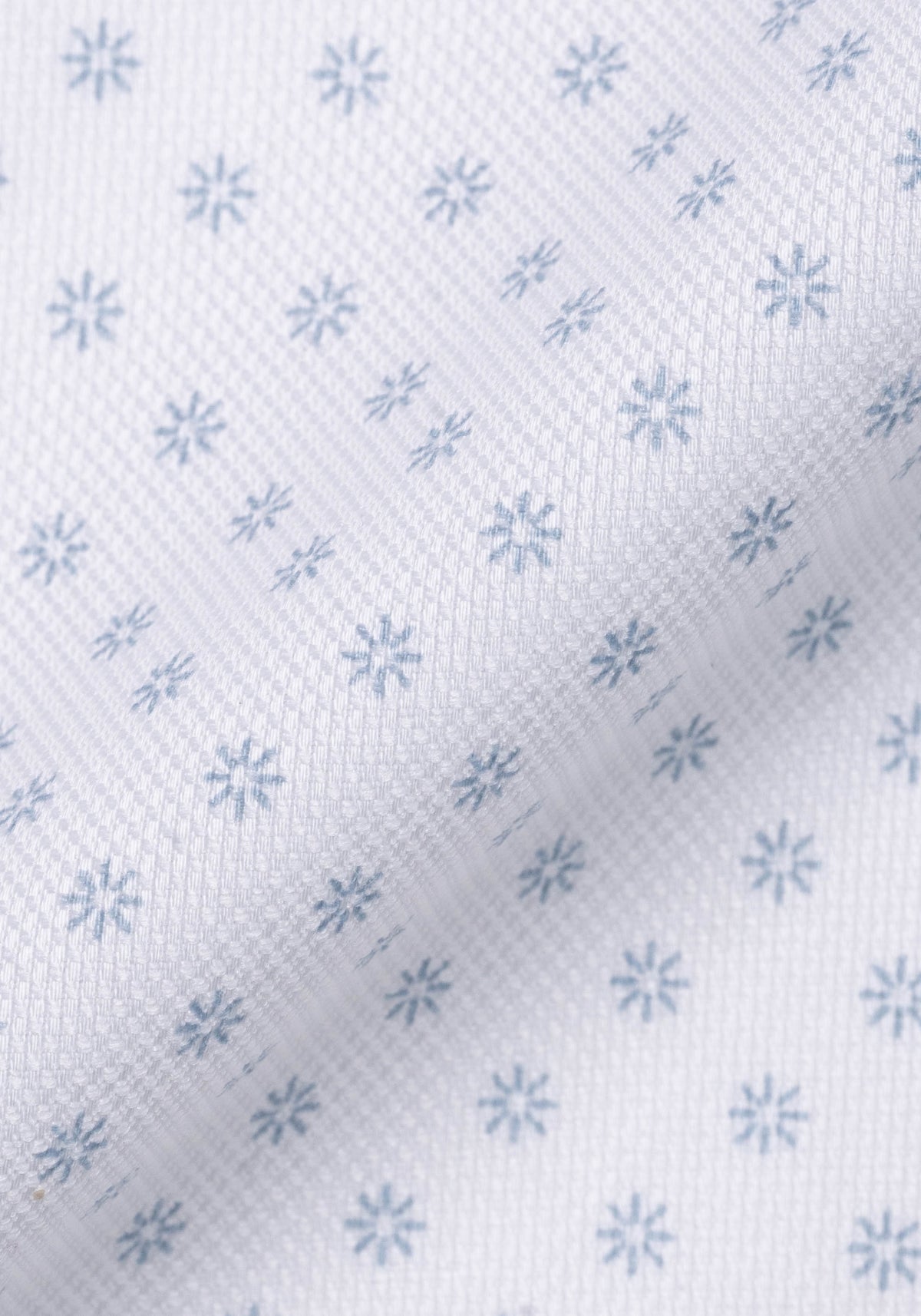 White Dobby Summer Print Stretch
