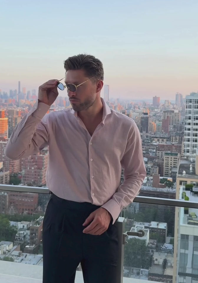 Light Pink Cotton-Linen Shirt